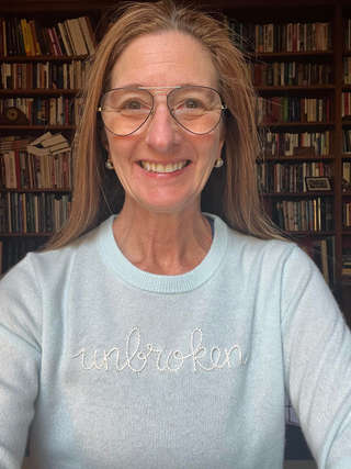 "unbroken" Women's Crewneck Cashmere Core LINGUA FRANCA NYC Seafoam XS