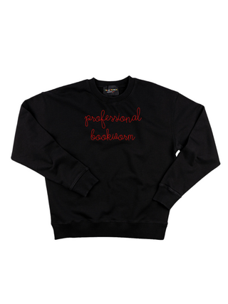 "professional bookworm" Womens Sweatshirt Sweatshirt Ecovest Black XS 