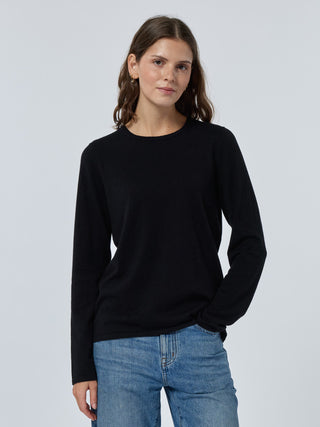 Custom Mara Cotton Crewneck Cotton Silk Core in Black