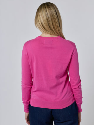 "courage is contagious" Cotton Silk Crewneck Cotton Silk LINGUA FRANCA NYC