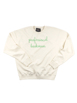 "professional bookworm" Womens Sweatshirt Sweatshirt Ecovest Cream XS 