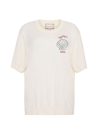"après sea" Silk Cashmere Short Sleeve Crewneck