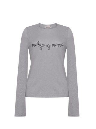 "mahjong mama" Silk Cashmere Crewneck