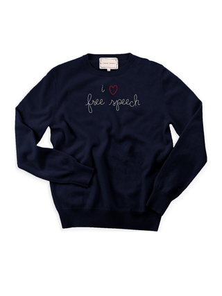 "i heart free speech" Women's Cashmere Crewneck
