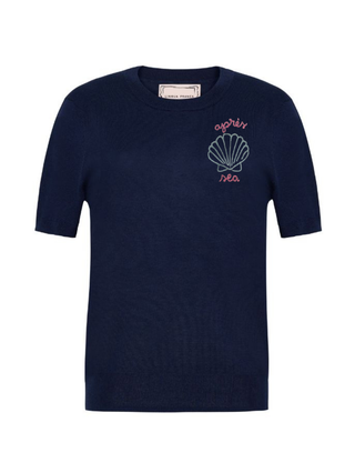 "après sea" Silk Cashmere Short Sleeve Crewneck