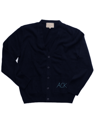 "ACK" Oversized Cardigan Cardigan Lingua Franca NYC Navy XS 