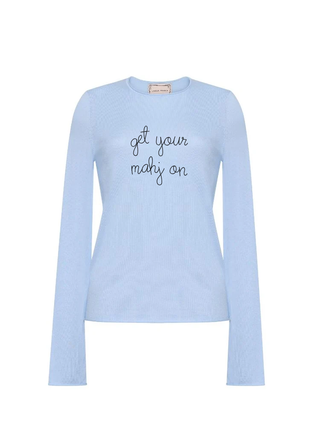 "get your mahj on" Silk Cashmere Crewneck