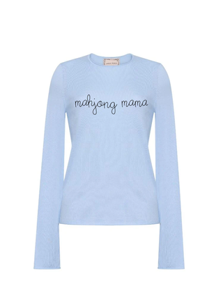 "mahjong mama" Silk Cashmere Crewneck