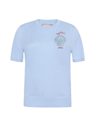 "après sea" Silk Cashmere Short Sleeve Crewneck