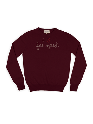 "i heart free speech" Women's Cashmere Crewneck