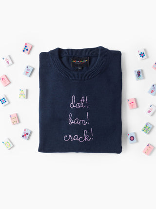 "dot! bam! crack!" Maxine Sweater Cotton Cashmere LINGUA FRANCA NYC