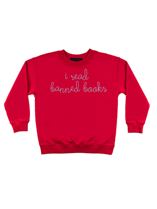 "i read banned books" kids' sweatshirt Sweatshirt Dubow   