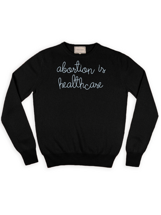 “abortion is heathcare” Crewneck  Donation10p Black XS 