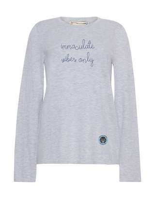 "immaculate vibes only" Mara Sweater