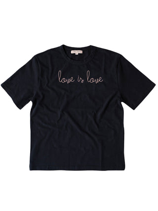 "love is love" T-Shirt  Lingua Franca Black XS 