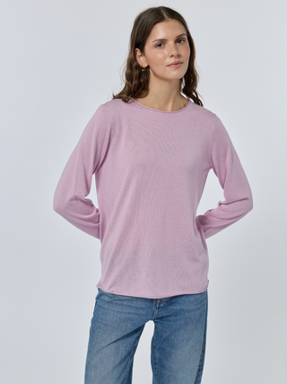 Sans Stitching Silk Cashmere Crewneck Dusty Rose
