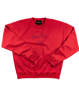 "born this way" Men's Sweatshirt Sweatshirt Dubow S Red 