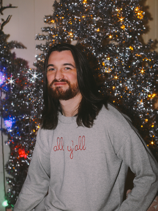 "all y'all" Maxine Sweater Cotton Cashmere LINGUA FRANCA NYC