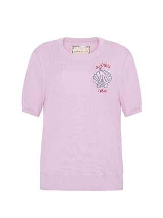 "après sea" Silk Cashmere Short Sleeve Crewneck