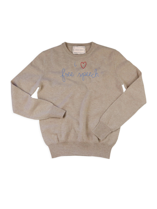 "i heart free speech" Women's Cashmere Crewneck