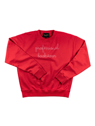 "professional bookworm" Womens Sweatshirt Sweatshirt Ecovest Red XS 