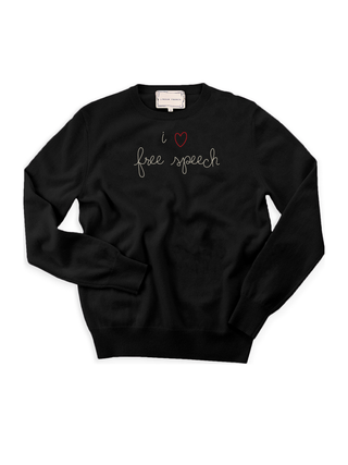"i heart free speech" Women's Cashmere Crewneck