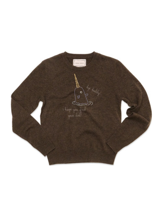 “bye buddy! i hope you find your dad!” Cashmere Crewneck