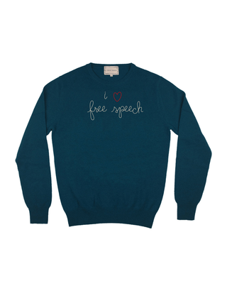 "i heart free speech" Women's Cashmere Crewneck