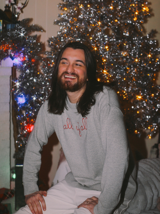 "all y'all" Maxine Sweater Cotton Cashmere LINGUA FRANCA NYC