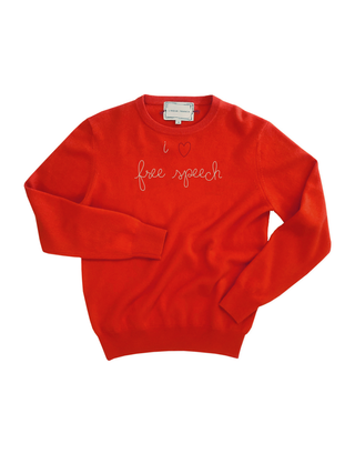 "i heart free speech" Women's Cashmere Crewneck