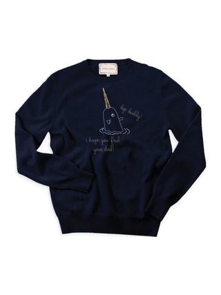 “bye buddy! i hope you find your dad!” Cashmere Crewneck