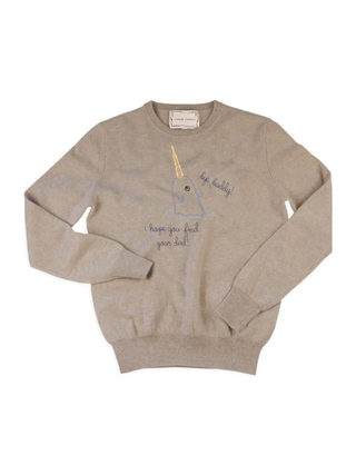 “bye buddy! i hope you find your dad!” Cashmere Crewneck