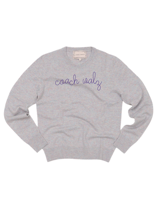 "coach walz" Crewneck Sweater LINGUA FRANCA NYC Heather XS 