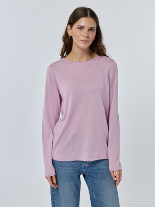 Sans Stitching Silk Cashmere Crewneck Dusty Rose