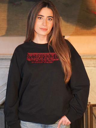 "stranger things logo" Women's Sweatshirt Sweatshirt LINGUA FRANCA NYC