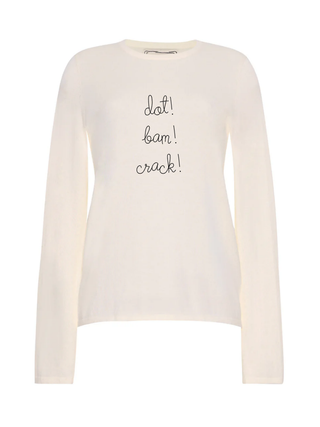 "dot! bam! crack!" Mara Crewneck