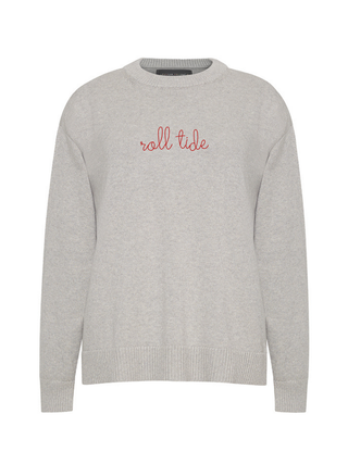 "school spirit" Custom Maxine Sweater Cotton Cashmere Core LINGUA FRANCA NYC Smoke XS