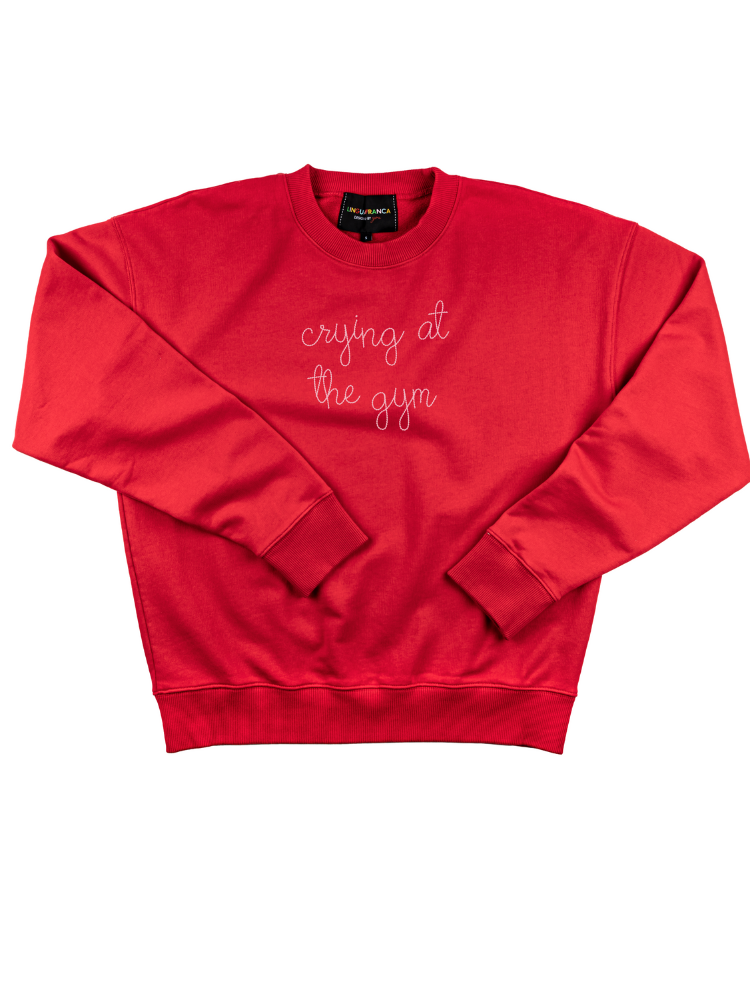 Gym red sweater sales