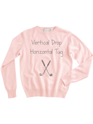 "vertical drop horizontal tug" Women's Crewneck