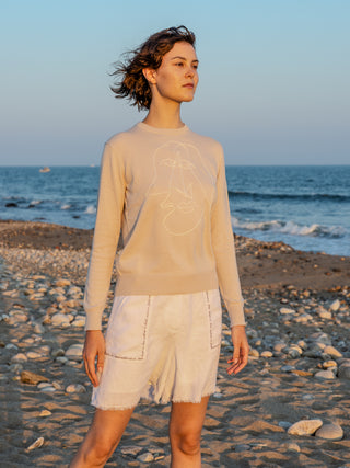 Lax Face Crewneck RTW LINGUA FRANCA NYC