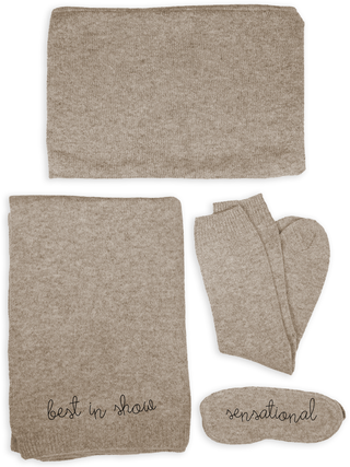 "best in show/sensational" Travel Set LINGUA FRANCA NYC Oatmeal OS