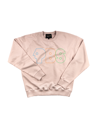 "pbs retro logo" Men's Sweatshirt Sweatshirt LINGUA FRANCA NYC Light Pink S
