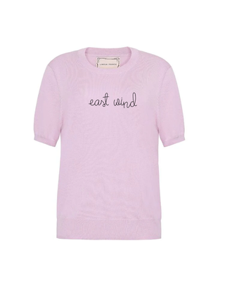 "east wind" Silk Cashmere Short Sleeve Crewneck