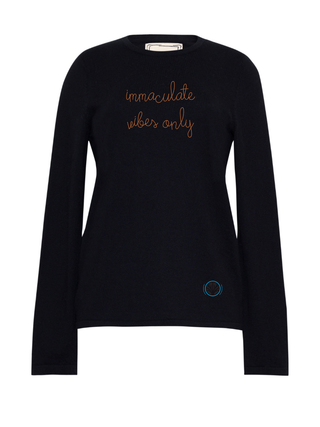 "immaculate vibes only" Mara Sweater