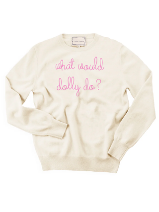 "what would dolly do?" Women's Crewneck