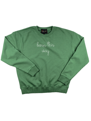 "born this way" Men's Sweatshirt Sweatshirt Dubow S Vintage Green 