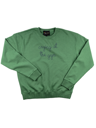 "crying at the gym" Women's Sweatshirt Sweatshirt Dubow XS Vintage Green 