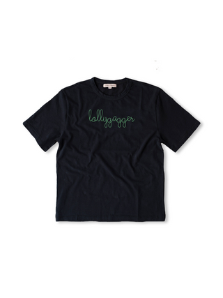 "lollygagger" T-Shirt  Lingua Franca NYC Black XS 
