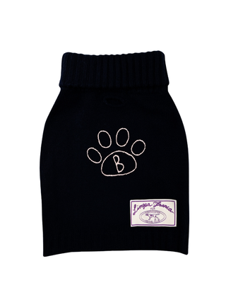 Custom Puppy Love WKC Dog Sweater Wool LINGUA FRANCA NYC Black XS