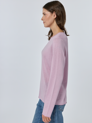 Sans Stitching Silk Cashmere Crewneck Dusty Rose